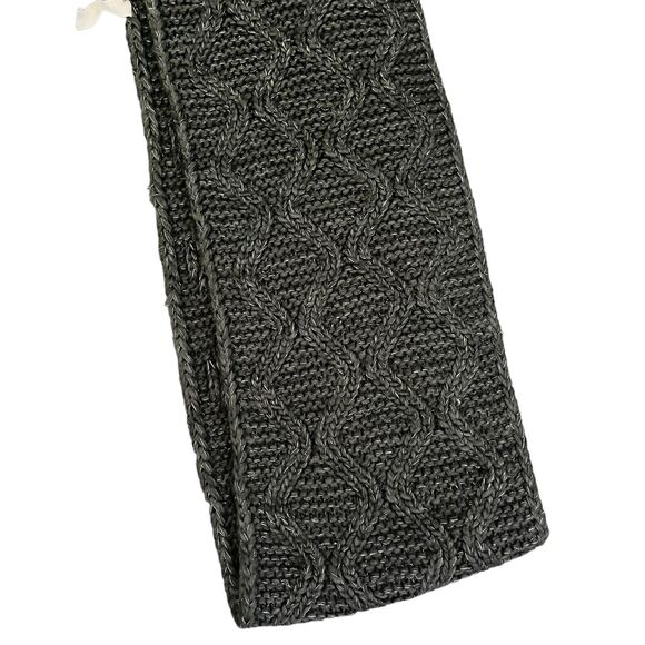 HM Sweater Knit Beanie Hat Infinity Scarf Set Ivory Gold Sequins Gray Metallic - Picture 9 of 11